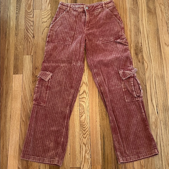 BDG Pants - BDG Corduroy Cargo Pants in Rust
